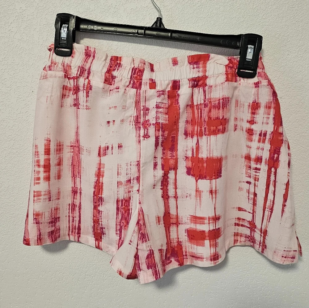 Josie by Natori Pink, White, Red Swimg Sleep Shorts Women's Size Medium NWOT - Picture 5 of 8